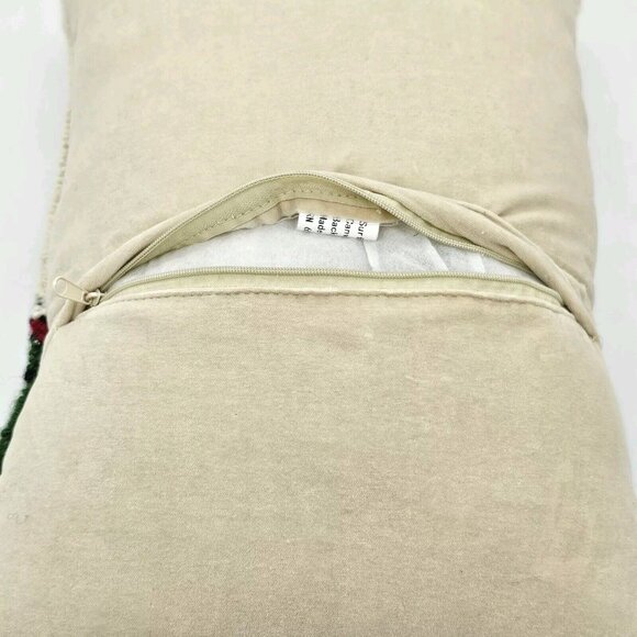 Vintage Queen Of Hearts Needlepoint Wool Throw Pillow Novelty Casino Art Deco - Picture 10 of 14